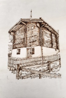 Individuelles Pyrographie Werk